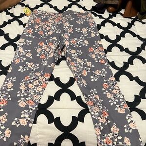 Floral Gray Women's Jeans